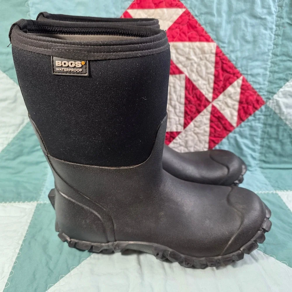 Bogs Mens Mason Mid Neo-Tech Insul. Waterproof Rain Boots Black 79045-011 Size 9